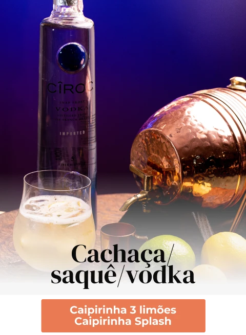 Cachaã Saque e Vodka - Coquetel Lustt